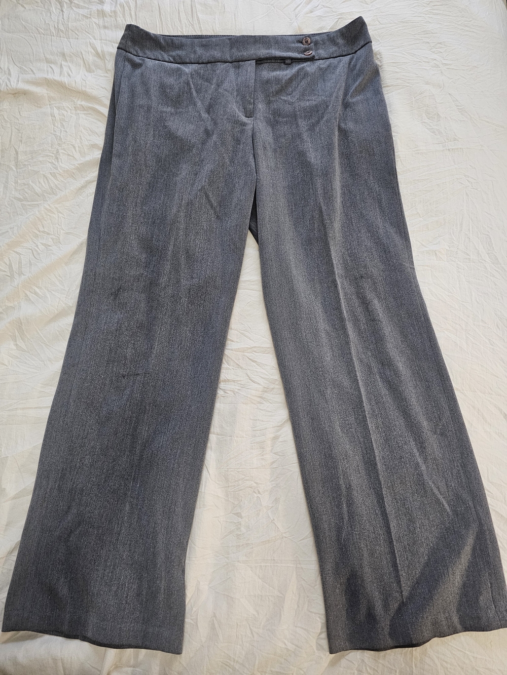 Gloria Vanderbilt Gray Trouser Pants Size 14 Wide Leg Career Workwear
